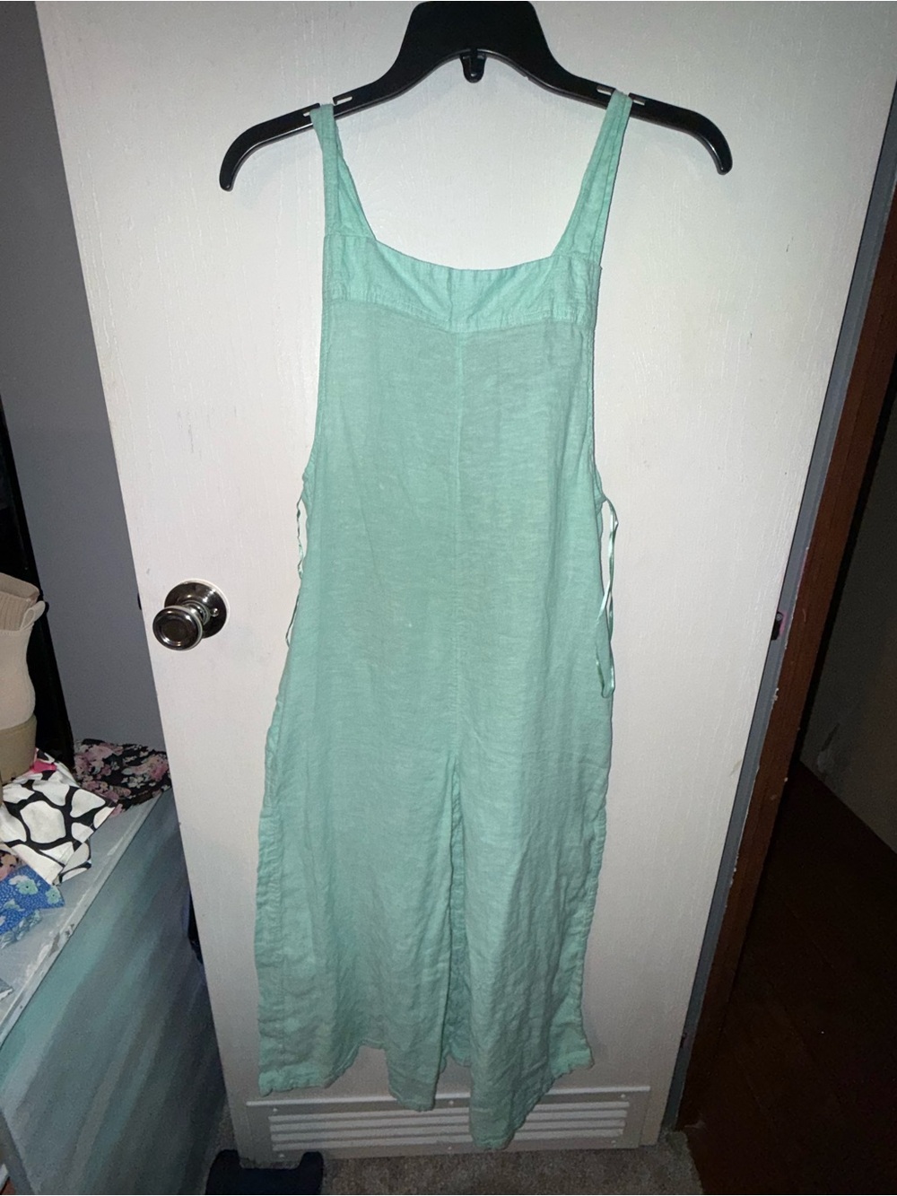 Haute Hippie Mint Green Linen Sleeveless Jumpsuit